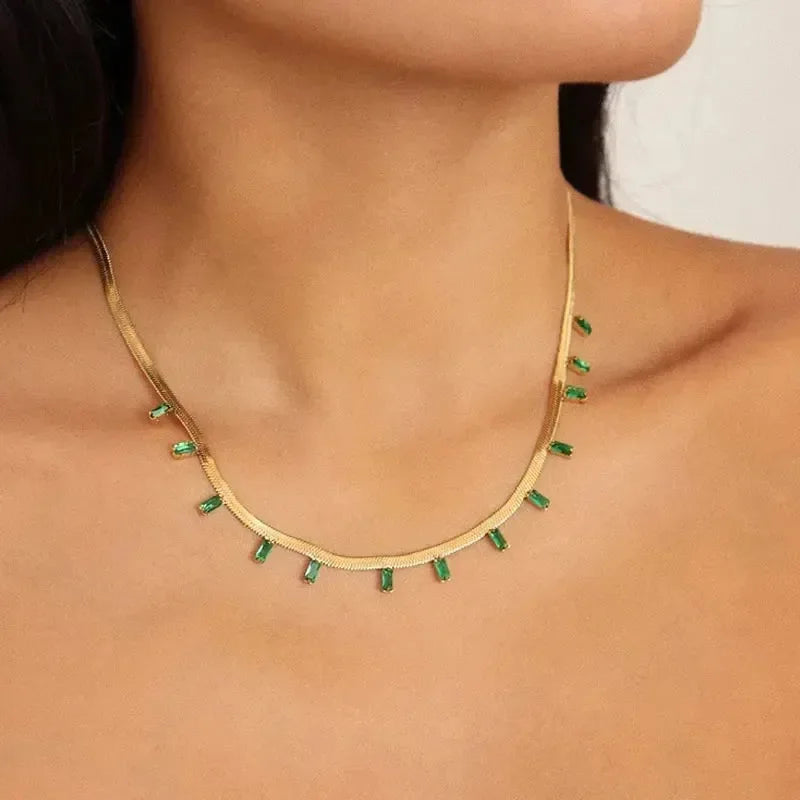Classic Green Necklace - Diatoms