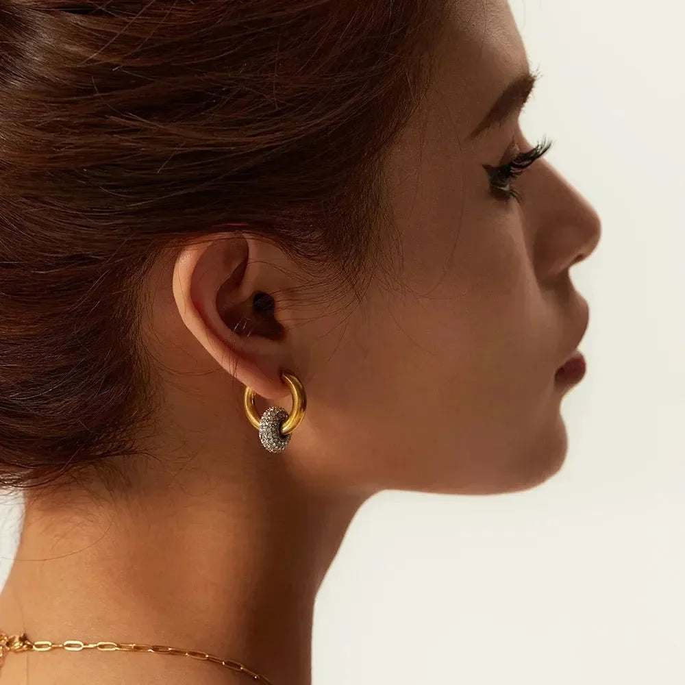 Angel Hoops Earrings - Diatoms