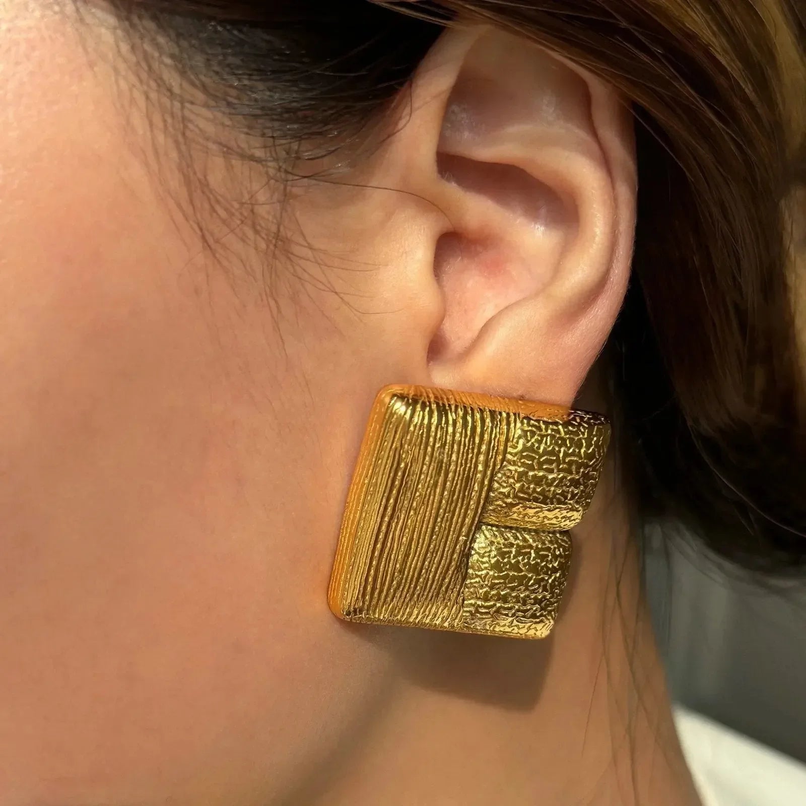 Luxy Quadrilateral Earrings - Diatoms