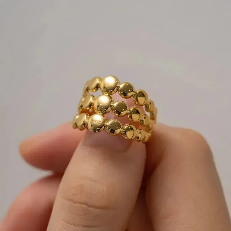 Gold Glamour Ring - Diatoms