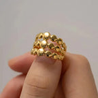 Gold Glamour Ring - Diatoms