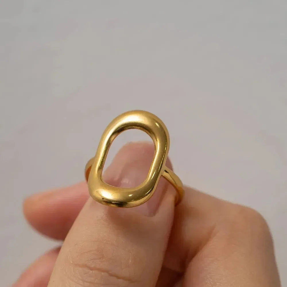 Luxy Oval Adjustable Ring - Diatoms