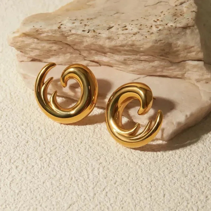 Oceanwave Stud Earrings - Diatoms