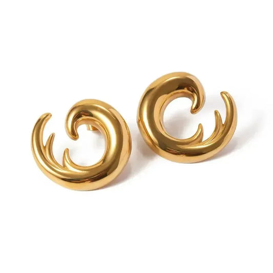 Oceanwave Stud Earrings - Diatoms