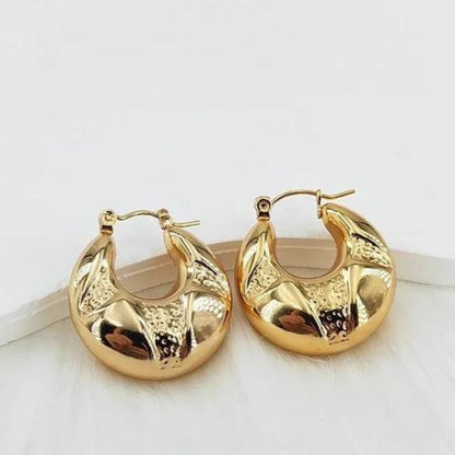 Golden Dazzle Hoop Earrings