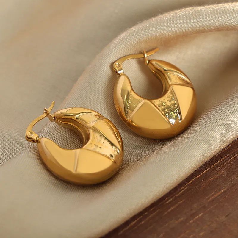 Golden Dazzle Hoop Earrings