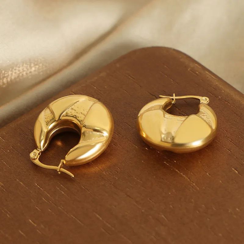 Golden Dazzle Hoop Earrings