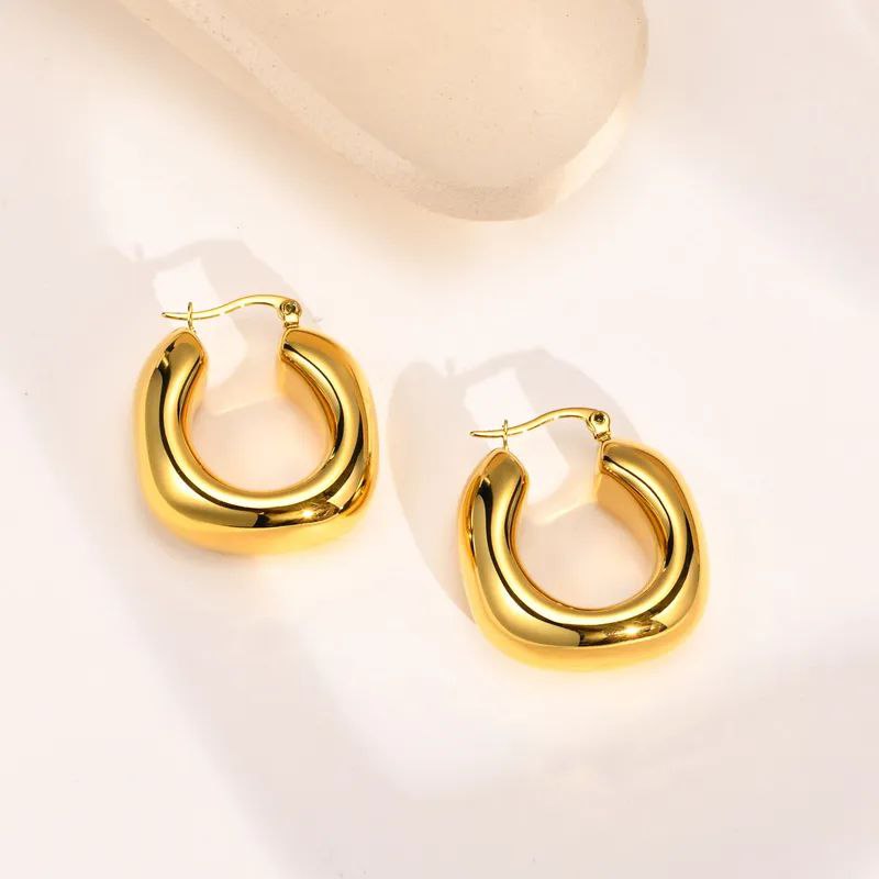 Gilded Glam Hoops Earrings