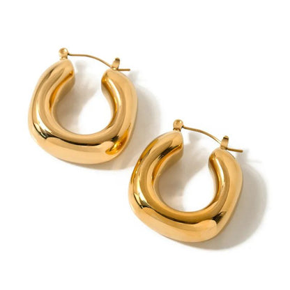 Gilded Glam Hoops Earrings