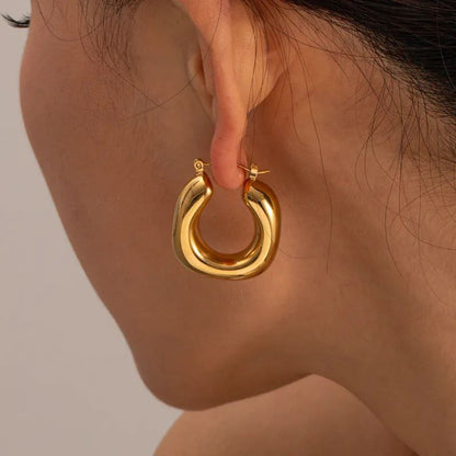 Gilded Glam Hoops Earrings