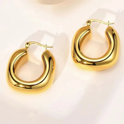 Gilded Glam Hoops Earrings