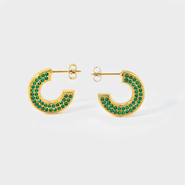 Oceanic Radiance Greenstone Earrings