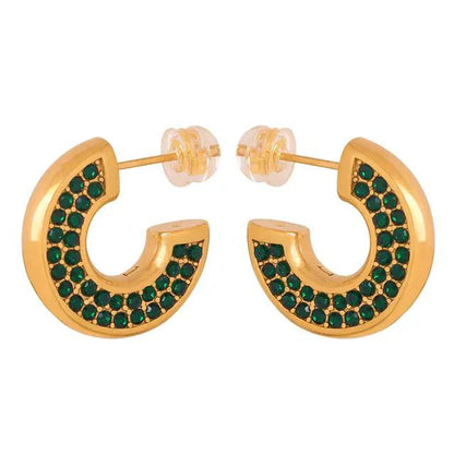 Oceanic Radiance Greenstone Earrings