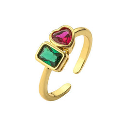 Shiny Loving Emerald Ring