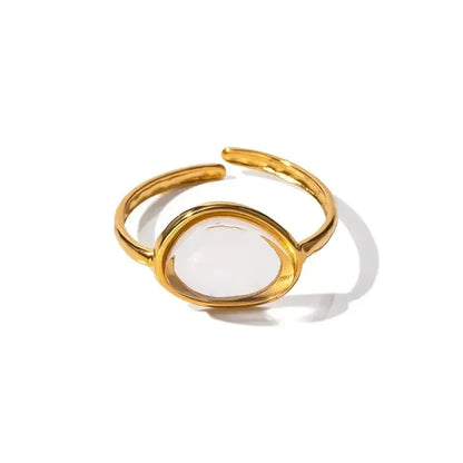 Charming Oval Rings - Diatoms