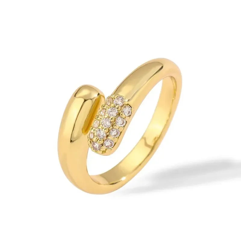 Luxe Gilded Adjustable Ring - Diatoms