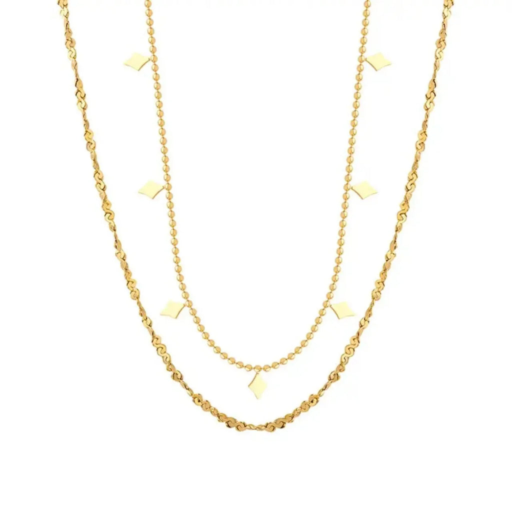 Opulent Aura Gold Chain Necklace - Diatoms