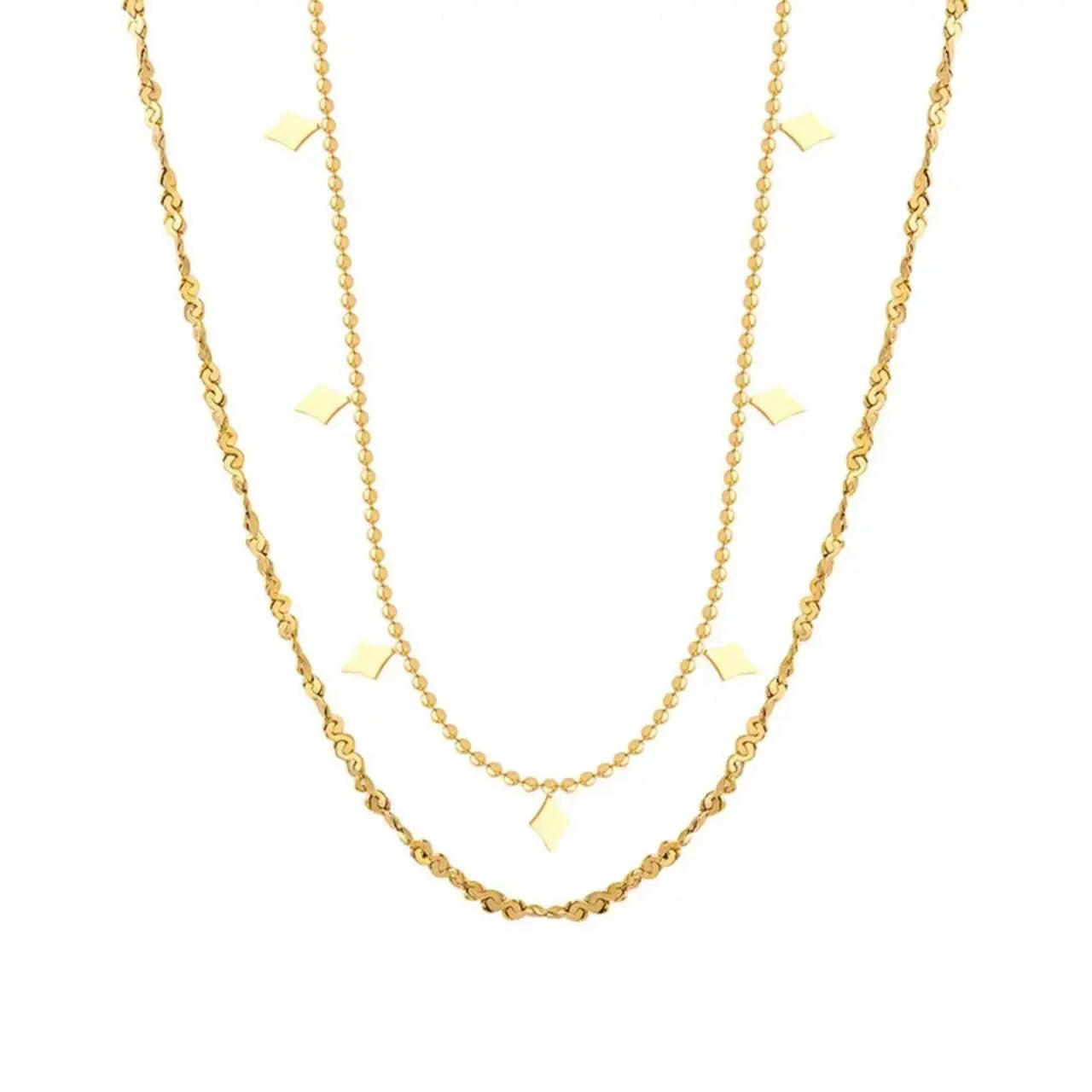 Opulent Aura Gold Chain Necklace - Diatoms