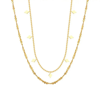 Opulent Aura Gold Chain Necklace - Diatoms