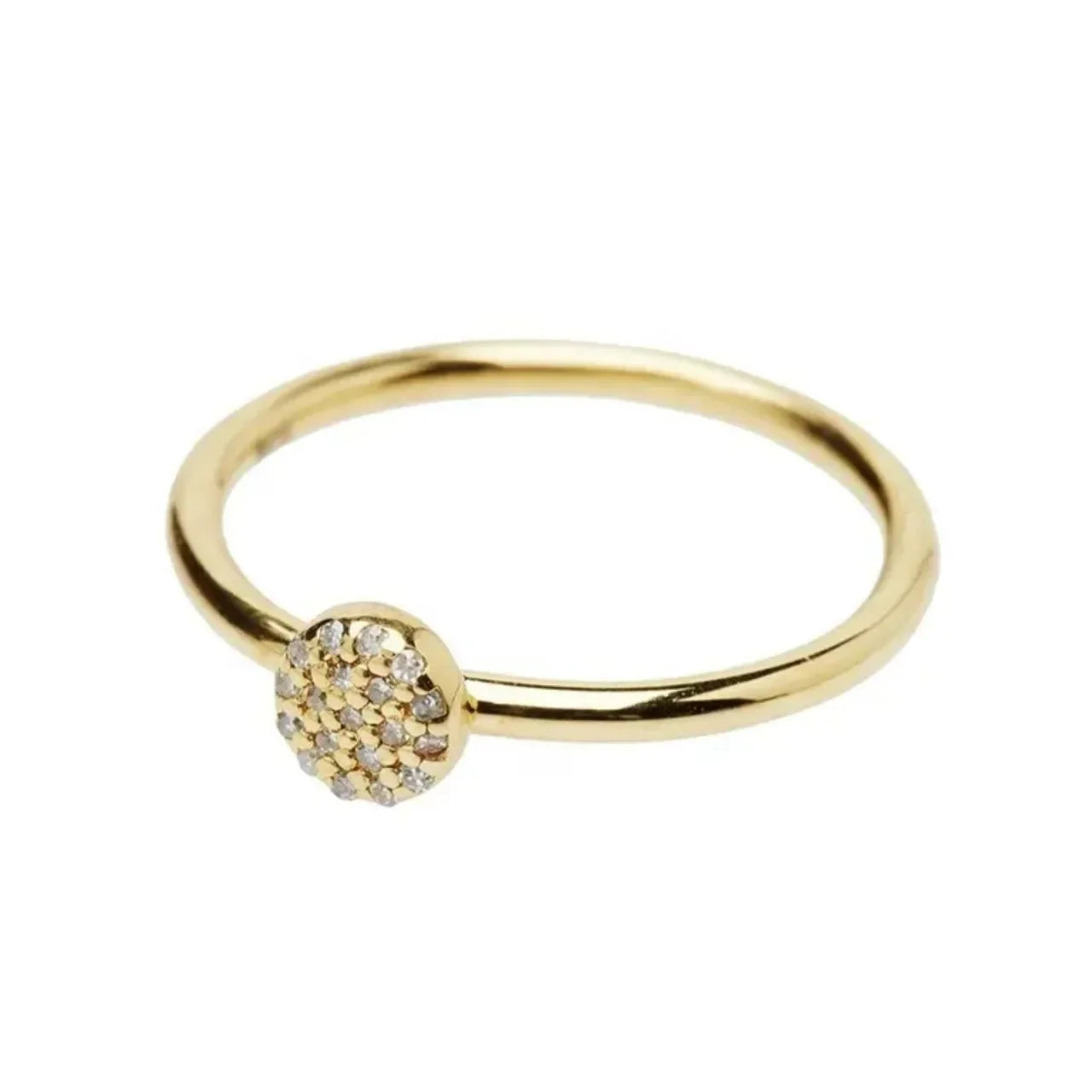 Round Shape Diamond Ring - Diatoms