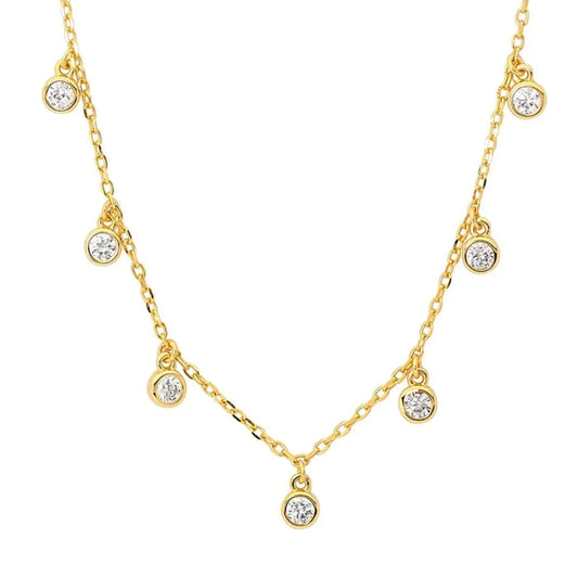 Luxe Multi Round Cubic Zirconia Necklace - Diatoms