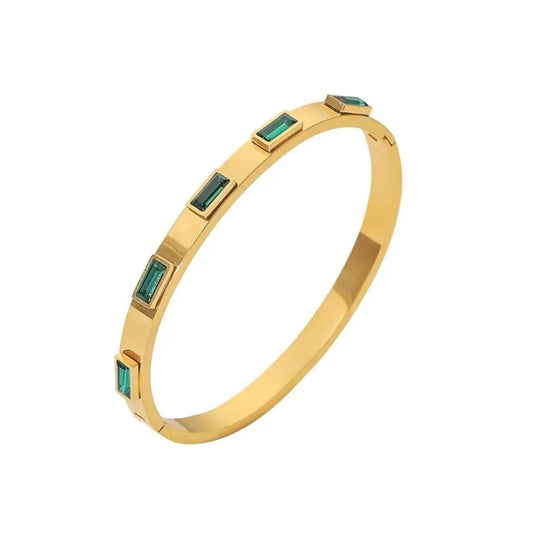 Greenstone Goldcuff Bracelet