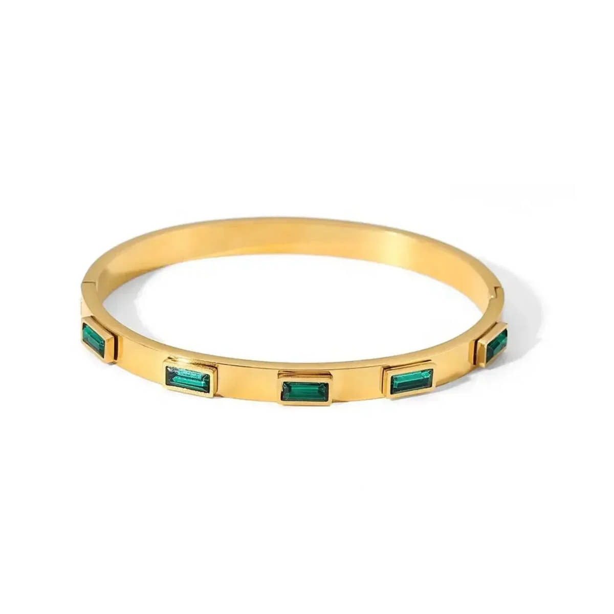 Greenstone Goldcuff Bracelet - Diatoms