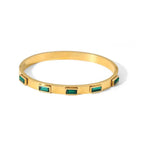 Greenstone Goldcuff Bracelet - Diatoms