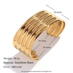 Aurora Wavy Cuff Bracelet - Diatoms
