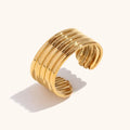 Aurora Wavy Cuff Bracelet - Diatoms