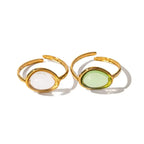 Charming Oval Rings - Diatoms