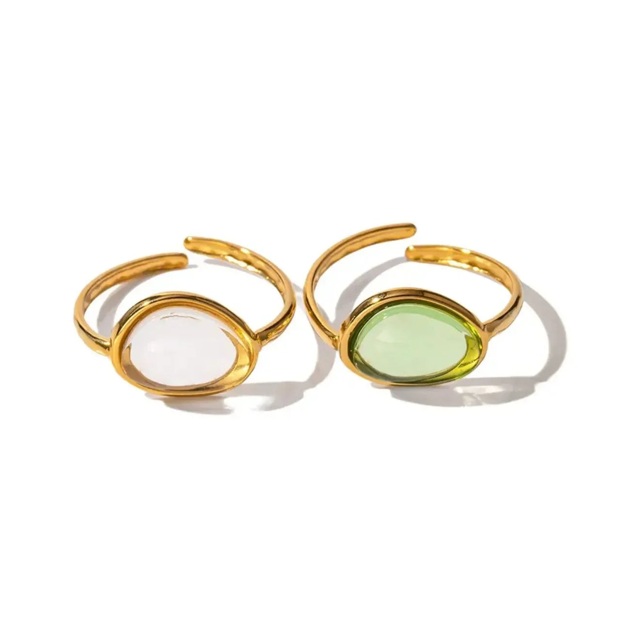 Charming Oval Rings - Diatoms