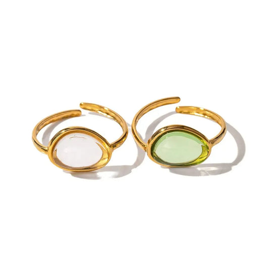 Charming Oval Rings - Diatoms