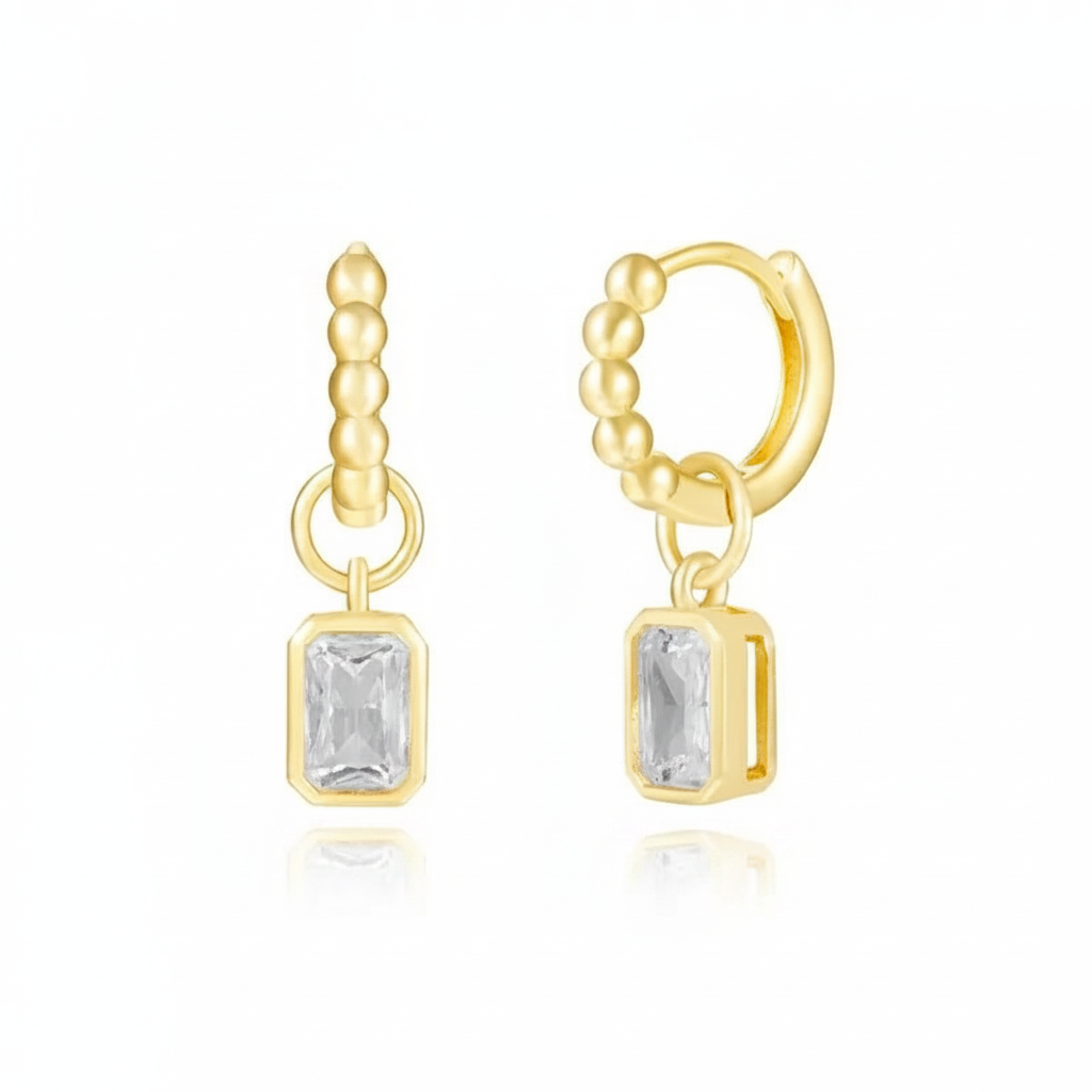 White Prism Earrings