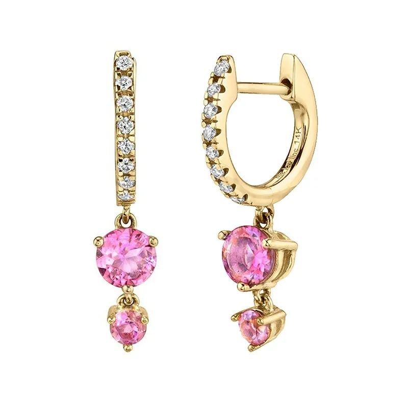 Elara Pink Diamond Earrings