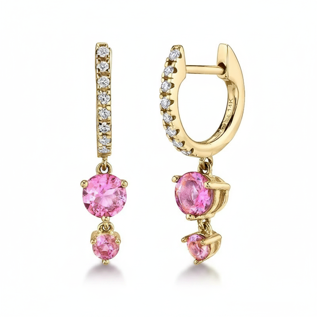 Elara Pink Diamond Earrings