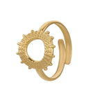 Luxy Round Adjustable Ring - Diatoms