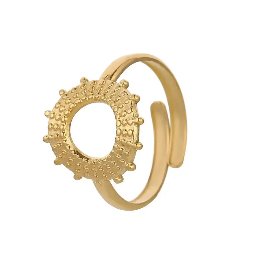 Luxy Round Adjustable Ring - Diatoms