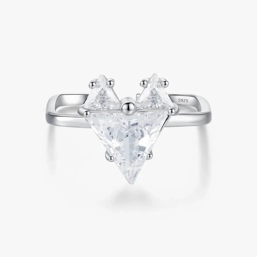 Heart Shape Sterling Silver Luxy Rings - Diatoms
