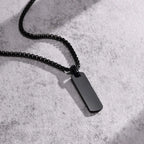 Diatoms I-Shaped Black Pendant - Diatoms