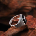 Diatoms 925 Sterling Silver Men Ring - Diatoms
