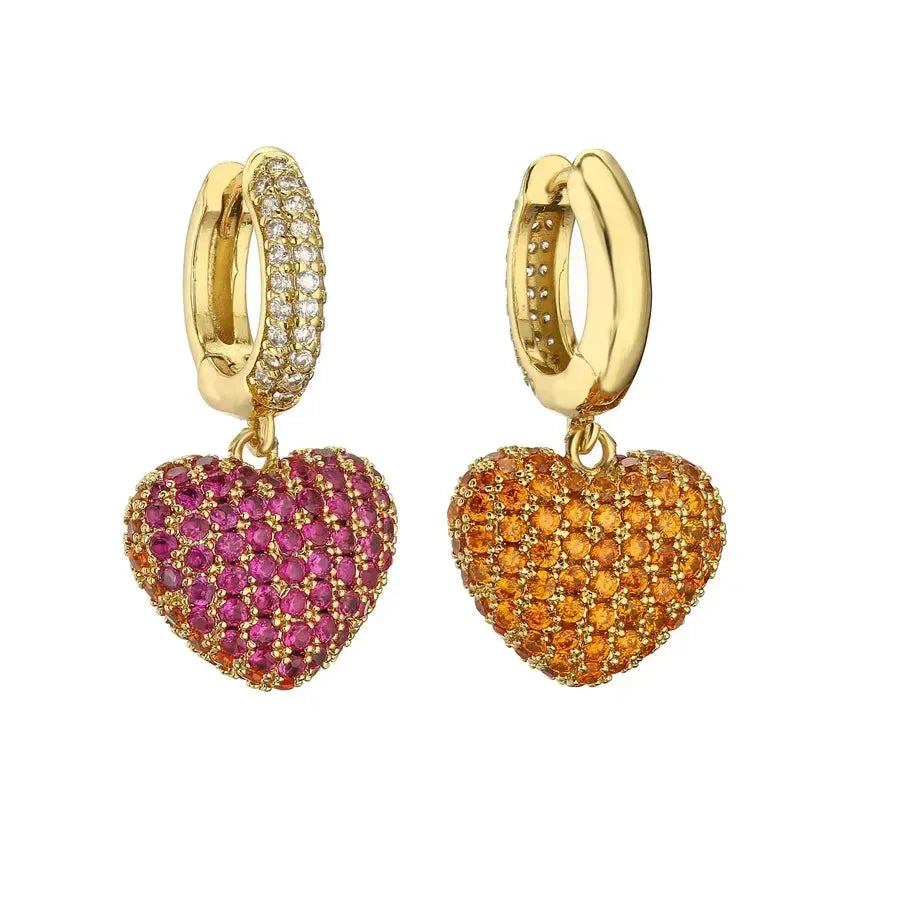 Diatoms Crystal Heartbeat Earrings Necklace - Diatoms