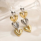 Commute Heart Shape Drop Earrings - Diatoms