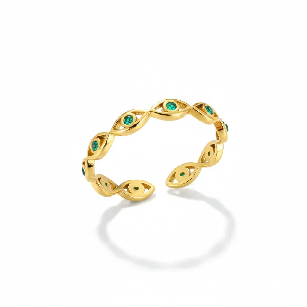 Mystic Green Weave Ring