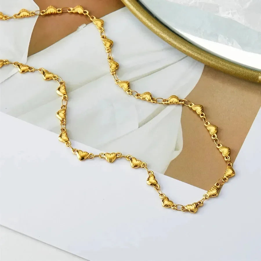 Vintage Style Exclusive Heart Shape Bracelet Necklace - Diatoms