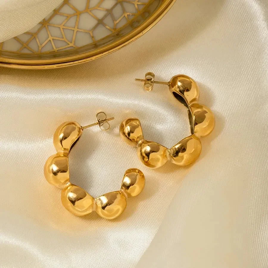 Ball Hoop Earring - Diatoms