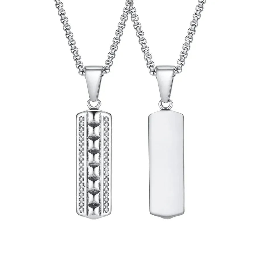 Vertical Bar Pendant - Diatoms