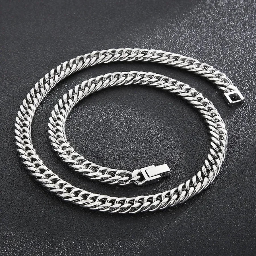 Simple Chain Men's Necklace - Diatoms
