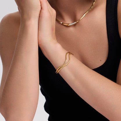 Twisted Layered Cuff Bangle