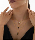 Dainty Drop Diamond Pendant Necklace - Diatoms